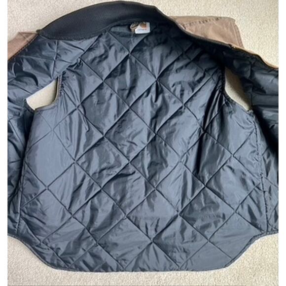 Vtg Carhartt brown duck canvas Quilted vest size XL - Picture 7 of 7